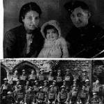 The top photograph was taken in 1943 and shows Patricia D Spye Burrows with her mother Ellen Spye and father Ernest Spye. Ernest Spye is also shown on the bottom photograph he is on the second row fourth from the left .