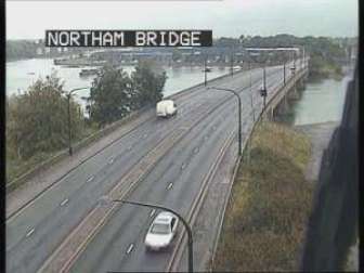 The A3024 at Northam Bridge.