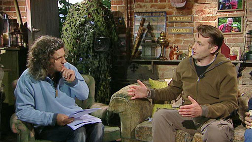 Chris and Martin in the studio