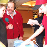 Burger King staff member ironing