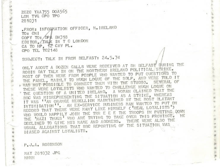 Audience Reaction to UWC Coverage, May 1974