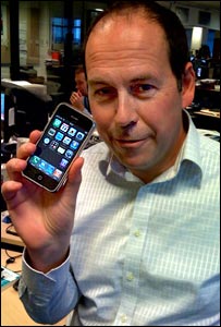 Rory Cellan-Jones and iPhone