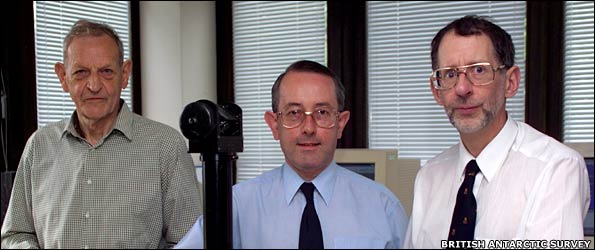 Joe Farman, Brian Gardiner and Jonathan Shanklin