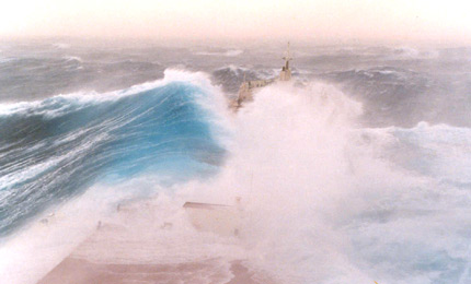 Trouble Down Under. Our man in Ulladulla, Shane Oliver sends some action from his fellow merchant seamen after Cyclone George ... "A mate of mine sent these pics to me, this ship is about three times the size of the ones i work on. Thank god we were on the other side of the country"