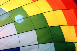 Image: The panels in a hot air balloon