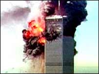 برجهای دوقلوی نيويورک در حملات يازدهم سپتامبر