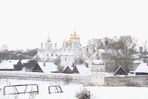 Stephen admires the frescoes