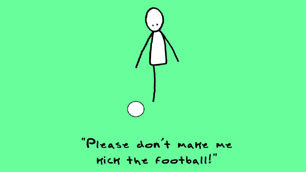 The One-Legged Footballer: a wallpaper by Andre Jordan