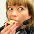 Sara Cox eating