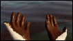 Hands covered with oil Louisiana coastline. AP Photo/Charlie Riedel
