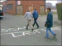 Miners on picket line