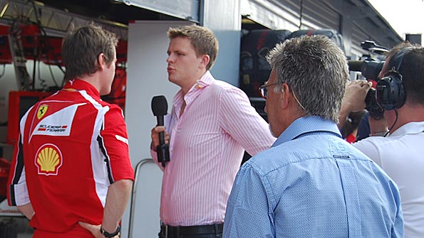 Jake Humphrey chats to Ferrari engineer Rob Smedley