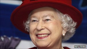 A picture of the Queen smiling
