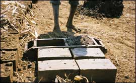 Mud brick making