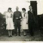 I am in the middle. This picture was taken at the top garden at my mother in laws.