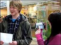 College students film reactions