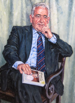 Lord Wigley portrait by David Griffiths. Image courtesy of the artist