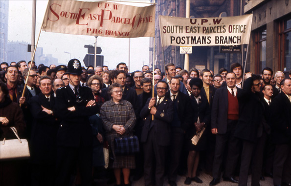 Postal workers on strike
