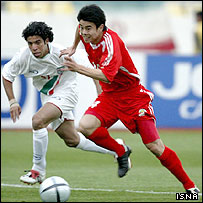 بازی تيم ملی اميد ايران با تيم فوتبال چين در ورزشگاه آزادی تهران