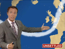 Position of the jet stream for unsettled conditions