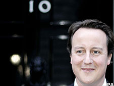 David Cameron outside No 10 Downing St