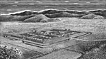 Drawing of a Roman fort