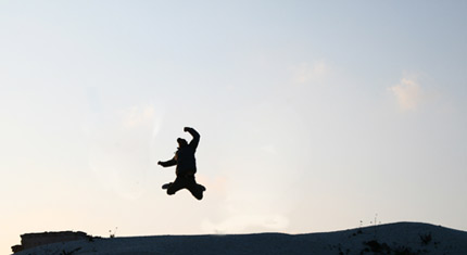 Person jumping