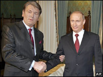 Juščenko a Putin