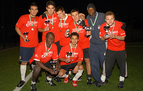 Waltham Forest Positive Futures under 18s tournament winners. Photograph courtesy of Sabera Bham.