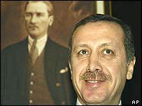 O primeiro ministro turco, Erdogan