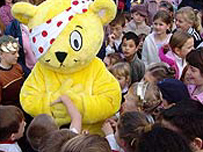 Fundraisers gather around Pudsey