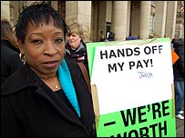 Strikers in Victoria Square
