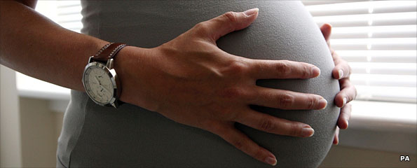 Pregnant woman's stomach