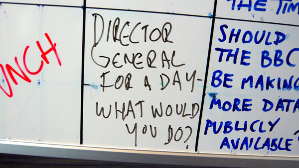 Beebcamp 2009 - the sessions board