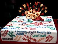 Sir Alan Ayckbourn's birthday cake. Photo by Alex Soulsby.