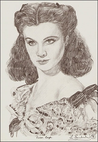 'Vivien Leigh'- (graphite pencil)