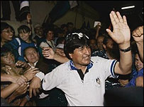 Morales taraftarlarıyla