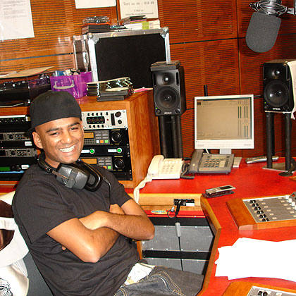 Dee in the studio