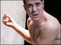 Peter Milne as Mark Renton in Trainspotting