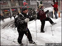 New York in the snow