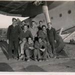 Another shot of our ‘Major’ crew. Smudge, Ana, Junior, Pete, Jock Mackay, Paddy Black, George Jock Hannah and Paddy Keenan ‘Bombay’ 240x 09. February 1943 Kilo 26.