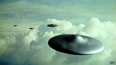 Ilustración de un platillo volador