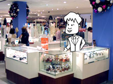 Tim working in the department store