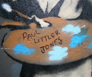 Banksy painting palette detail