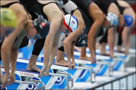 Rebecca Adlington in the 800m at Beijing