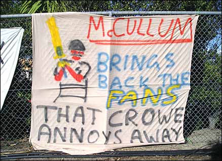 Banner at the First Test