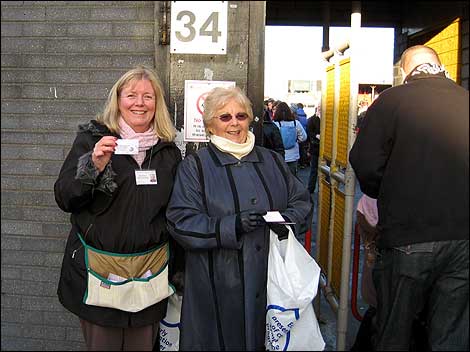 Two women standing 