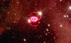 Beautiful shockwaves surrounding the 1987 supernova.