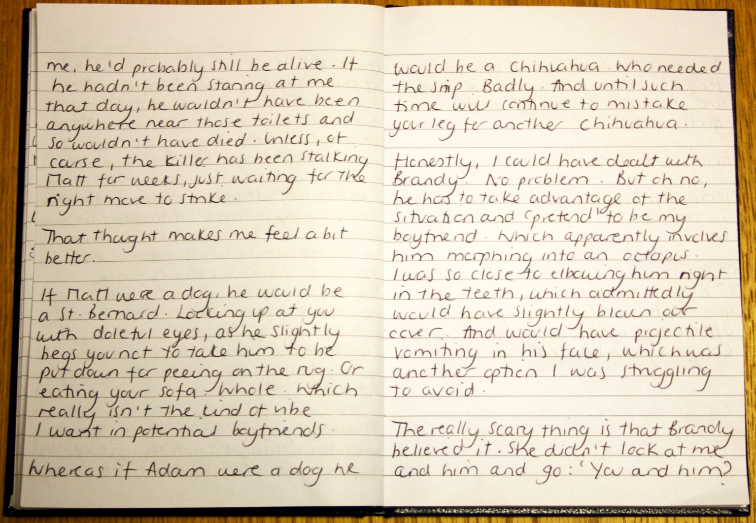 Christa's journal entry 'Stalked by the Dead' Page 2