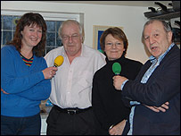 Karen, Michael, Delia and Andy in the Kitchen.